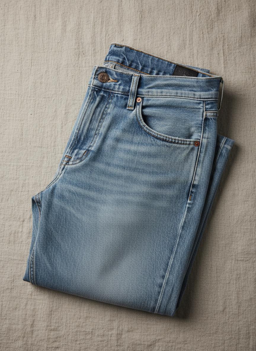 Straight leg stonewash jeans in light blue 14oz denim - bulk jeans supplier
